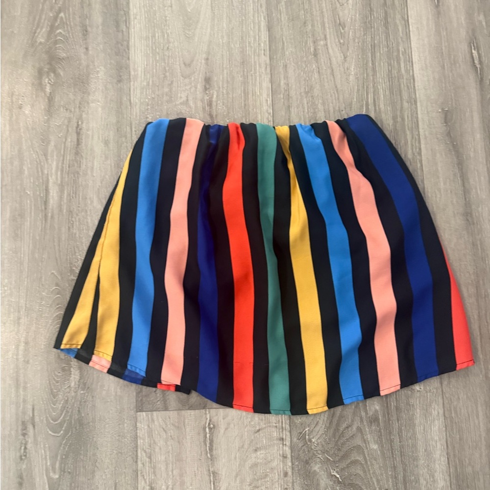 Multicolor Striped  Women’s strapless top